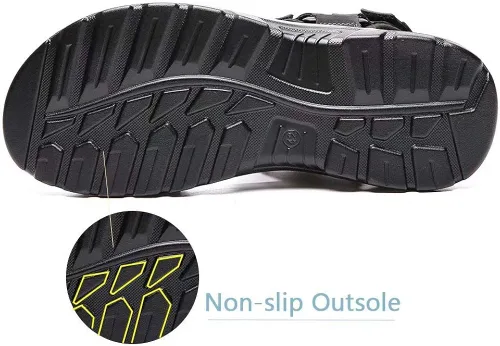 Vista 6 de visionreast Sandalias atléticas para hombre con puntera abierta sandalias antideslizantes con cojín de aire sandalias casuales de playa