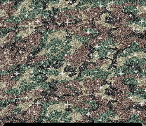 Vista 6 de Camuflaje Estampado Glitter HTV (13.33" x 12") - Camuflaje Azul