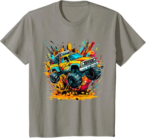 Vista 37 de Monster Trucks Are My Jam - Camiseta Monster Truck, Negro