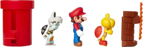 Vista 4 de Nintendo Super Mario Dungeon 2.5" Figura Multipack Diorama Set con Accesorios