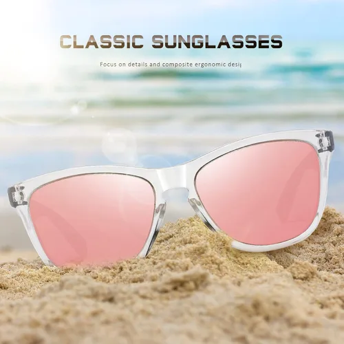 Vista 5 de Gafas de sol polarizadas para mujer y hombre, estilo clásico retro, diseño moderno con espejo