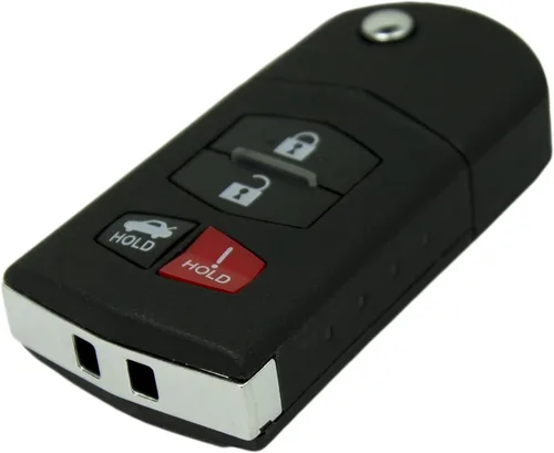 Vista 3 de Keyless2Go Repuesto para llave de entrada sin llave con 4 botones para Mazda 6 y 3 BGBX1T478SKE125-01