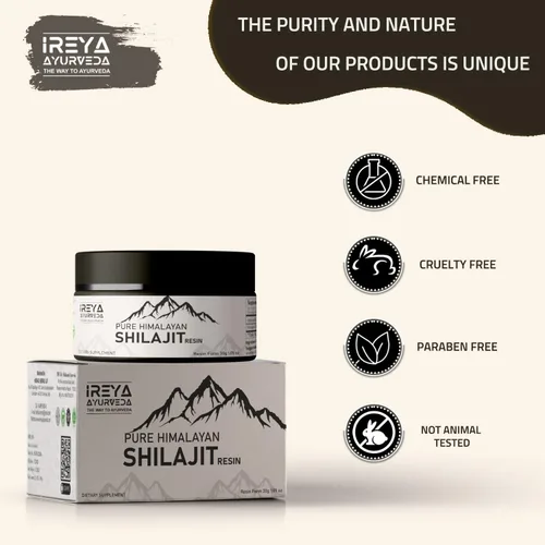 Vista 5 de Himalaya Shilajit Resina pura y original 1.05 oz (1.05 onzas) - Suplemento de hierbas ayurvédicas 100% natural para hombres y mujeres, aumenta