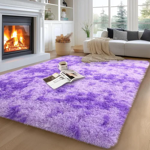 Vista 10 de qulint Alfombra negra para dormitorio, alfombra de área pequeña de 2 x 3 pies para habitación de niños, alfombra suave y mullida para sala de estar