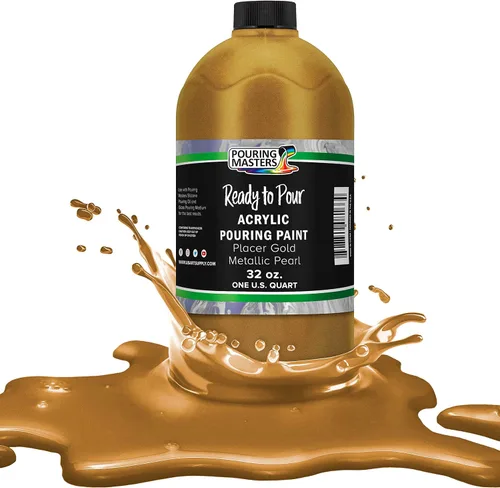 Vista 61 de Pouring Masters - Pintura acrílica premezclada de 8 onzas líquidas listas para verter, oro de 24 quilates, suministros de arte fluido para lienzo