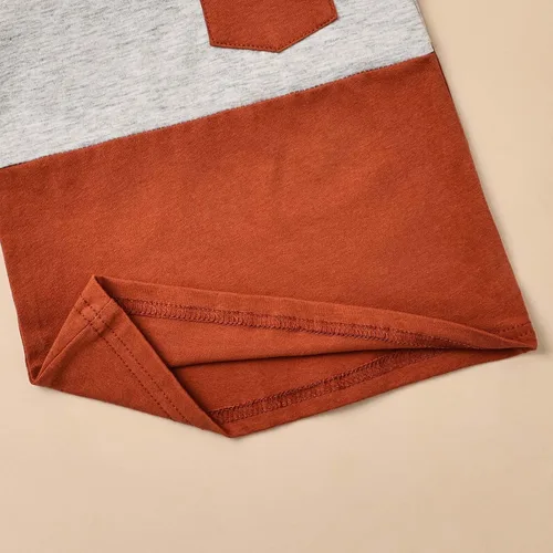 Vista 7 de Ropa para bebé niño pequeño, trajes de verano de manga corta, camiseta de retazos y pantalón con bolsillo, conjunto de 2 piezas, 12 meses a 4 años