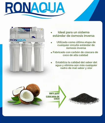 Vista 5 de Filtro de membrana de pre/post de carbón activado de grado de coco en línea T33 para reducción de sabor y olor