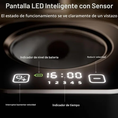 Vista 2 de Dispensador automático de jabón sin contacto, dispensador de jabón de espuma de 5 niveles visuales, tanque de almacenamiento de líquido de 11.3