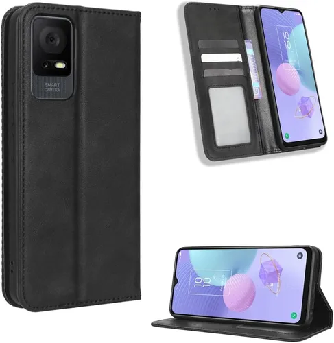 Vista 8 de Funda para BLU Bold N2, funda de piel sintética para BLU Bold N2, funda para BLU Bold N2 5G N0050UU Funda de piel sintética negra Negro