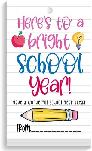 Vista 20 de Etiquetas divertidas para bolsas de regalo de regreso a clases, divertidas etiquetas de regalo para el primer día de escuela, etiquetas de regalo