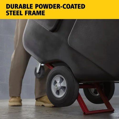 Vista 6 de Rubbermaid Commercial Products Camión volquete inclinable/carrito de basura/recolección de basura/reciclaje, 1/2 yarda cúbica, recolección de Negro