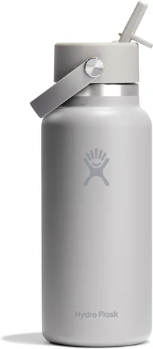 Vista 42 de Hydro Flask Botella de agua – Acero inoxidable aislado – Tapa flexible con popote de boca ancha, antiderrames, a prueba de fugas y recargable