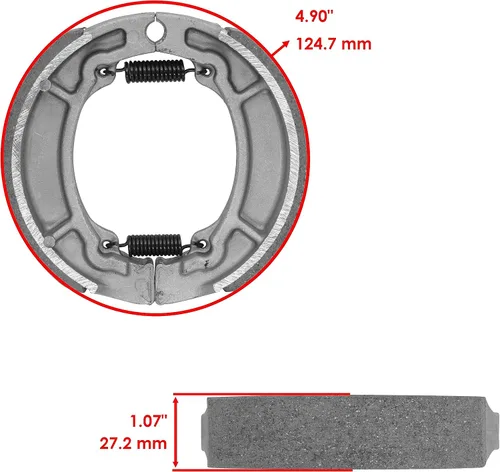 Vista 2 de Caltric Zapatas de freno traseras compatibles con Yamaha Moto-4 80 Yfm80 Yfm-80 Yfm 80 1985-1988 Nuevo