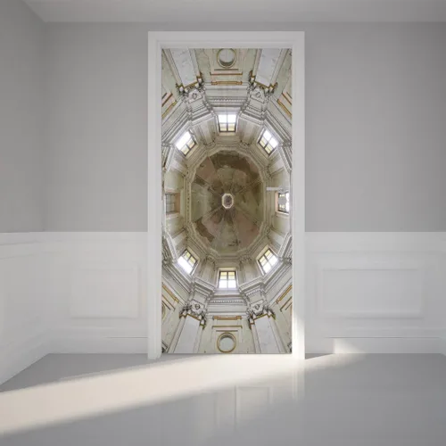 Vista 4 de RoyalWallSkins Adhesivo mural para puerta, para el interior de la iglesia, versión sin burbujas, semi-brillante, autoadhesivo para puerta