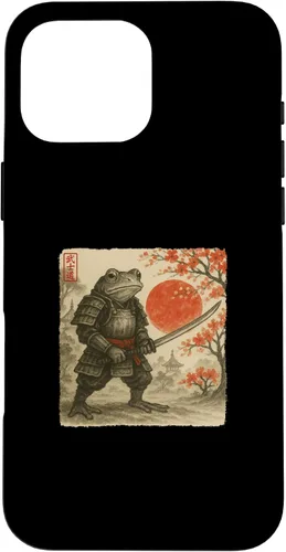 Vista 19 de Frog Samurai Japanese Warrior Costume Sumi-e Art Funny Case for iPhone 16