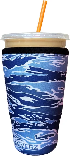 Vista 59 de Funda Koverz para café helado, funda aislante de neopreno para taza, se ajusta a una taza de café de 32 Oz., lavable y reutilizable, accesorios