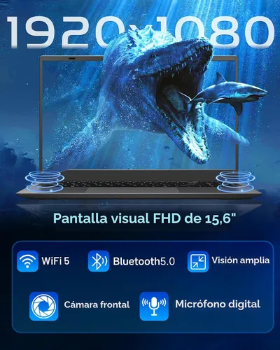 Vista 4 de Laptop 2026 de 16 GB de RAM, 256 GB SSD Laptops Computadores portátiles con Pentium 6500Y hasta 3.4GHz, pantalla FHD IPS de 15.6 pulgadas, USB C