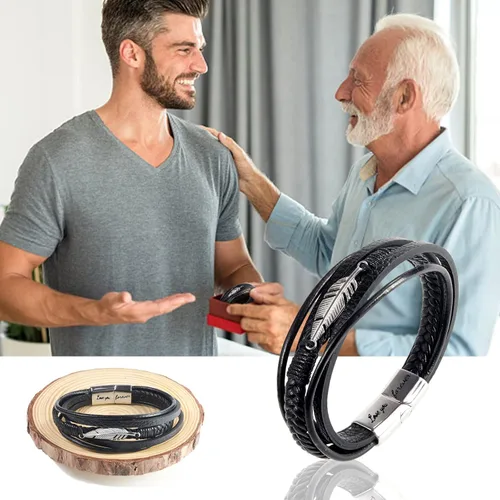 Vista 47 de Pulsera de cuero para hombre (mahua/matikou/yuanquan/8 Infinity)