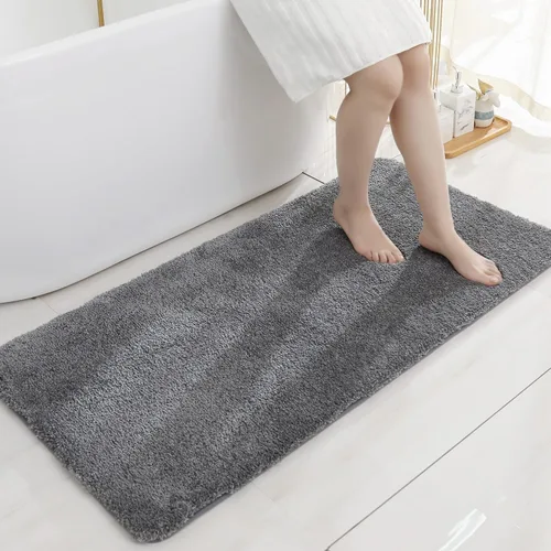 Vista 10 de COSY HOMEER Alfombras extra gruesas para el baño, tapetes de baño antideslizantes, tapete de felpa suave, peludo y 100% micro poliéster, tapete