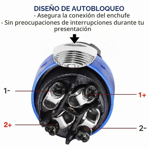 Vista 2 de CESS - Enchufe macho de ángulo recto compatible con Speakon de 4 polos, paquete de 4