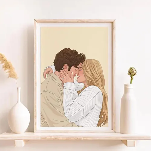 Vista 20 de LOVELYPOD Póster de lienzo personalizado para parejas, fotos personalizadas para parejas, ideas para regalo del día de San Valentín, regalo
