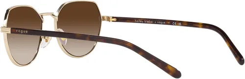 Vista 4 de Vogue Eyewear Gafas de sol para mujer, montura dorada, lentes azul oscuro, 2.087 in