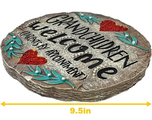 Vista 2 de Piedras para exteriores o jardín, regalos para abuela y abuelo, regalos para la abuela (regalo del día de los abuelos, nietos de bienvenida a casa)
