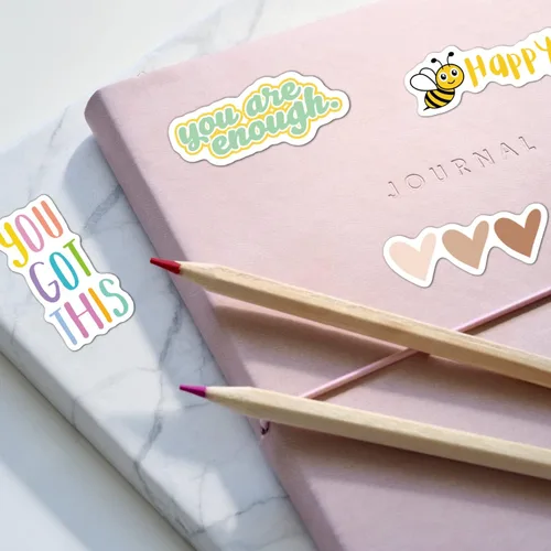 Vista 8 de 120 piezas de calcomanías Preppy, calcomanías de verano para botellas de agua para niñas, accesorio impermeable para laptop, lindas calcomanías