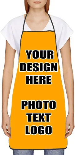Vista 9 de Delantales personalizados con diseño de imagen de texto fotográfico para adultos, hombres, mujeres, parrilla, cocina, 40