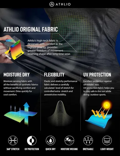 Vista 7 de ATHLIO Paquete de 3 camisas de entrenamiento de manga corta para mujer, camisetas deportivas que absorben la humedad, camisetas deportivas