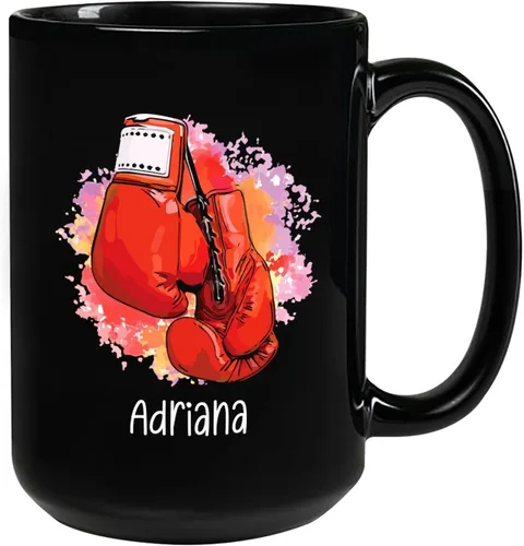 Vista 11 de Taza de café de fútbol americano con nombre personalizado, regalo de fútbol personalizado, porcelana negra 11oz y 15oz
