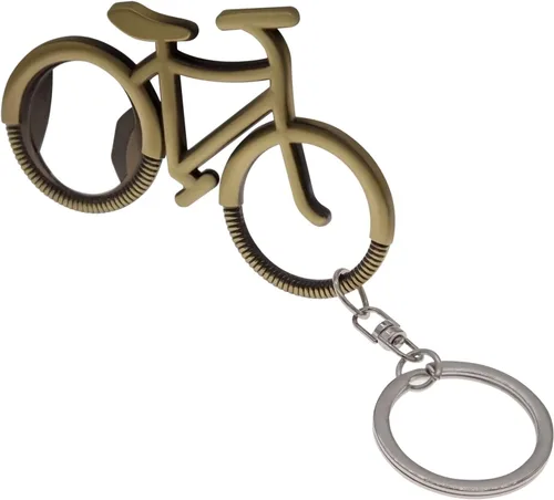 Vista 8 de Colgante de aleación de zinc para bicicleta, abrebotellas de cerveza, llavero para coche, regalo para familiares y amigos en festivales, Negro