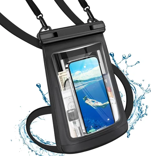 Vista 12 de Funda impermeable grande para teléfono, funda impermeable universal para iPhone 14 Plus 13 Pro Max 12 11 Samsung S23 S22 hasta 7.2 pulgadas, IPX8 a