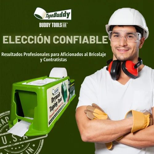 Vista 7 de Buddy Tools TapeBuddy Herramienta de Encintado de Paneles de Yeso - Simplifica la Cinta de Banjo de Paneles de Yeso - Dispensador de Cinta Confiable