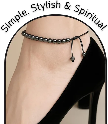 Vista 160 de Amazing Gemstone Crystal Anklet Ankle Bracelets for Women - Waterproof Beaded Healing Crystal Anklets, Plus Size Chakra Gemstone Bead Anklet