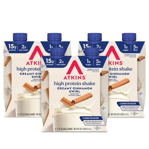 Vista 10 de Atkins Batido de proteína listo para beber, deliciosa leche con chocolate, sin gluten., 609309, 12