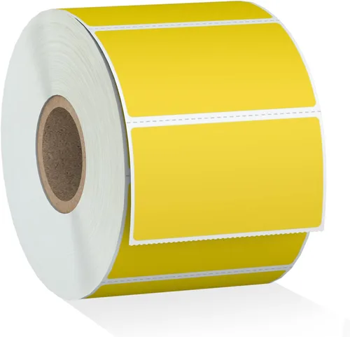 Vista 11 de Misofuki 2 pulgadas, 750 etiquetas adhesivas térmicas directas circulares azules compatibles con cebra, rollo, MUNBYN, etiquetas térmicas directas