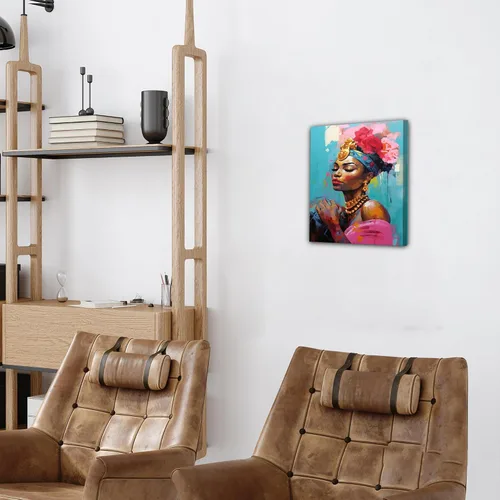 Vista 104 de Arte de pared afroamericano, decoración de rey y reina bailarín negro para sala de estar, arte de pareja de amor negro para dormitorio, lienzo