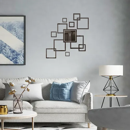 Vista 2 de Reloj de pared 3D DIY para decoración de sala de estar, moderno, silencioso, sin tictac, gran creatividad, sin marco, relojes de pared acrílicos