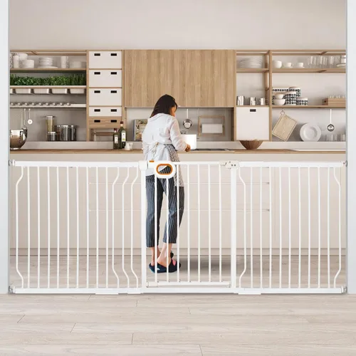 Vista 19 de owlie Pequeña puerta estrecha para bebé para escaleras, pasillos de 23.6-27.6 pulgadas de ancho, puerta de presión para niños, puerta para niños