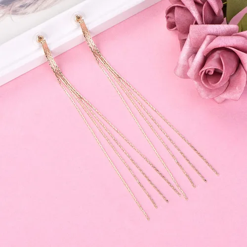 Vista 3 de Starchenie Long Tassel Dangle Earrings Gold, Silver Drop Threader Earrings Jewelry for Women