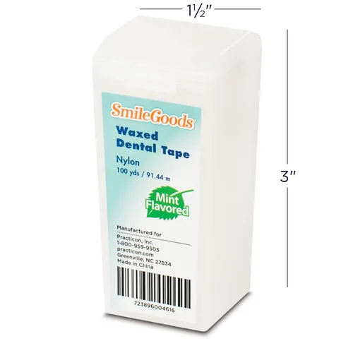 Vista 6 de SmileGoods - Cinta dental encerada, 100 yardas, sabor a menta