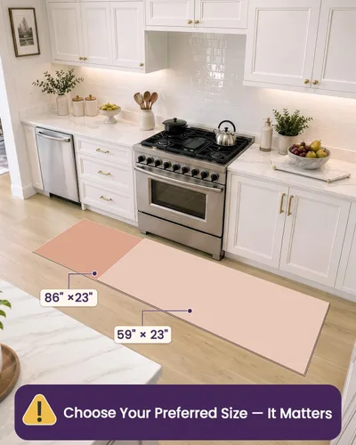 Vista 4 de DEXI Alfombrillas de cocina acolchadas antifatiga, 23 x 59 pulgadas beige (2-Beige)