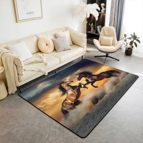 Vista 37 de Feelyou Alfombra de área con diseño de rosas de 3 x 5 para niños, con flores de Buterfly y luna, alfombra decorativa para dormitorio, niños, niñas
