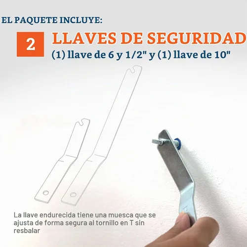 Vista 6 de PHS - Llave T de seguridad con tornillo en T, paquete de 2, herramienta