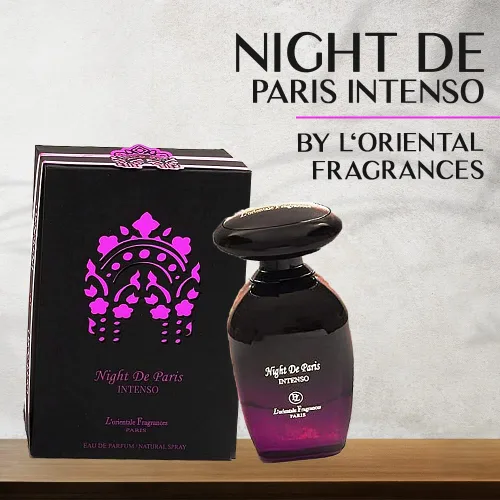 Vista 4 de L'ORIENTALE FRAGRANCES Night De Paris Intenso Eau de Parfum en espray para hombre, 3.4 onzas