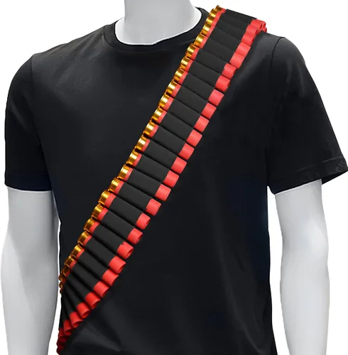 Vista 2 de 12/20 Gauge 60 Rounds Shotgun Shell Bandolier, Adjustable 12GA Shell Holder Belt with Quick Release Buckle,Shotshell Shoulder Carrier for Hunting