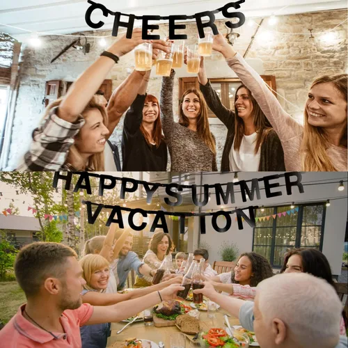 Vista 7 de SUNBEAUTY kit de decoración con cartel de símbolos y letras personablizables temáticos para fiestas para bodas, cumpleaños bienvenidas, decoraciones