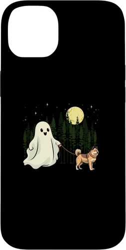 Vista 15 de iPhone 16 Akita Walking Ghost Halloween Funny Kids Costume Case