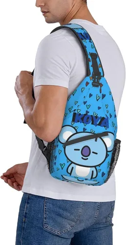 Vista 9 de SSNDFVY Bolso bandolera de gran capacidad para mujeres y hombres, bolso cruzado, bolso de hombro, bolsas de pecho para viajes, senderismo, gimnasio
